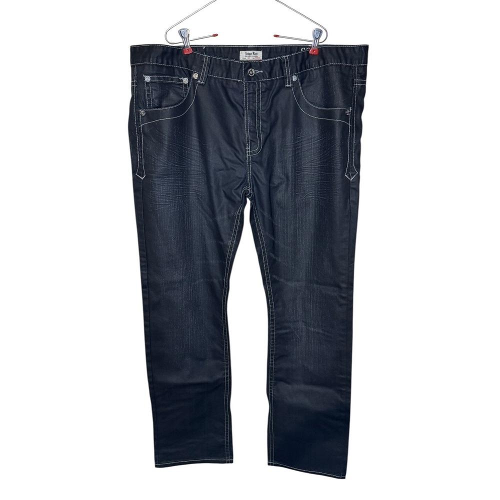 Antique‎ Rivet Men's Jeans Vtg Y2K SS010 Straight Leg Dark Wash Mid-Rise 42X34